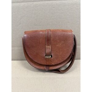 Sezane Designer Claude Brown Leather Crossbody Bag